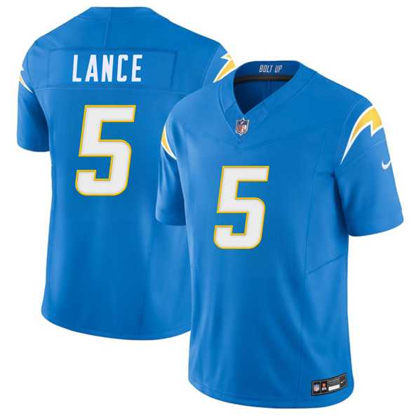 Men & Women & Youth Los Angeles Chargers #5 Trey Lance Blue 2025 F.U.S.E. Vapor Limited Stitched Jersey